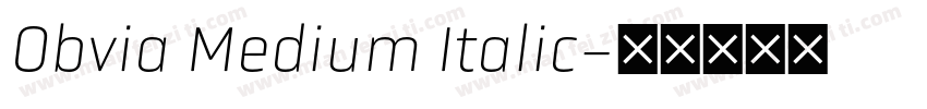 Obvia Medium Italic字体转换